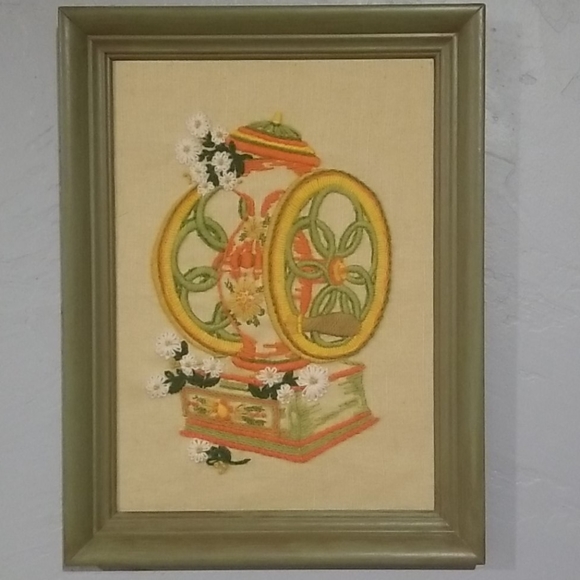 1970s Framed Crewel Art